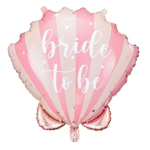 Seashell Bride to Be Balloon 20.5" | Beach Bachelorette Balloon | Hot Bride Summer Bridal Shower Prop | Last Splash Bachelorette Pool Party