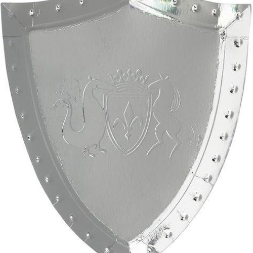 Knight Shield Plates | Knight and Dragon Party | Knight Birthday Party | Knight & Princess Party | Pack of 8 Meri Meri Lunch Plates