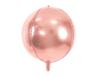 Metallic Balloon Orb Rose Gold Foil Sphere Balloon Rose Gold Shere Balloon Rose Gold Balloon Unique Balloon Circle Balloon,Orbz Balloon