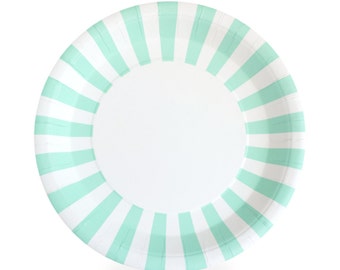 Party Supplies Dinner Plates Candy Apple Large Striped Party Plates Large Plates Event Party Supplies Birthday Party Plates