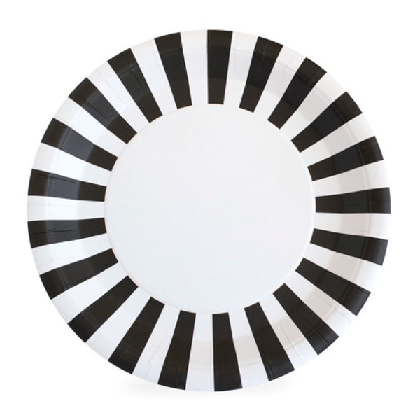 Black and White Paper Plates Etsy