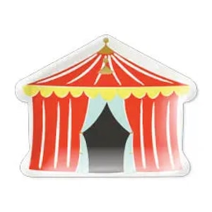 Carnival Tent Paper Lunch Plates (8ct) – Circus or Carnival Birthday Party Tableware