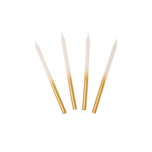 Ombre Gold Birthday Candles 16ct | Anniversary Candles | Birthday Cake Toppers | Birthday Cake Candles | Graduation Candles | Party Candles