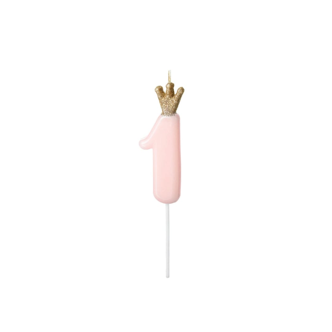 Pink Princess Number 1 Birthday Candle Twinkle Twinkle - Etsy