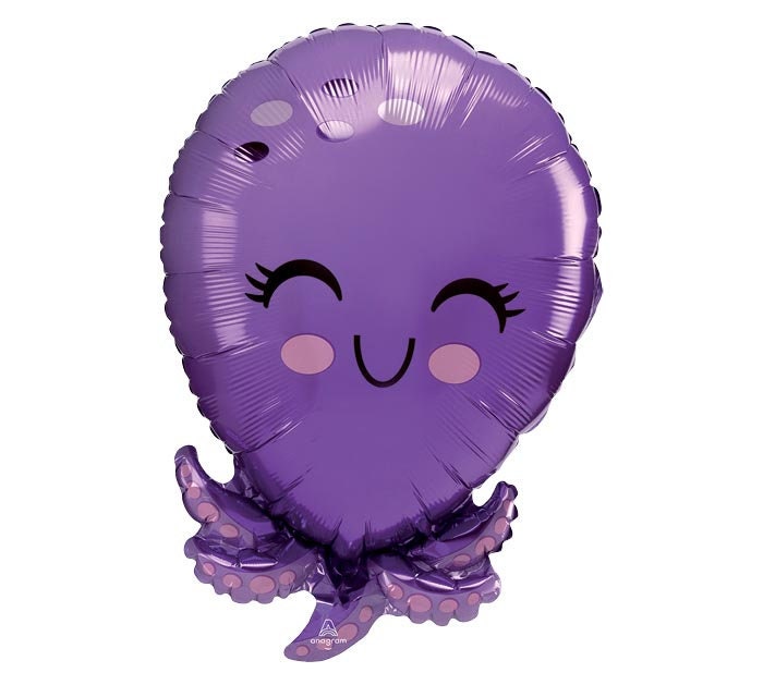 Silly Purple Octopus Foil Balloon 21 Ocean Baby Shower Aquarium Party Under the Sea Balloons Mermaid Birthday Octopus Party