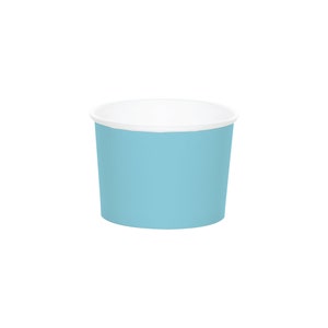 Blue Treat Cups 8ct Ice Cream Party Boys Birthday Blue Birthday Decor Blue Ice Cream Cups Boy Baby Shower Blue Bridal Shower image 1