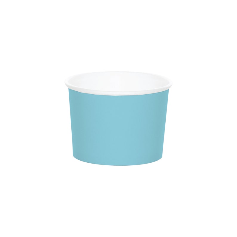 Blue Treat Cups 8ct Ice Cream Party Boys Birthday Blue Birthday Decor Blue Ice Cream Cups Boy Baby Shower Blue Bridal Shower image 1