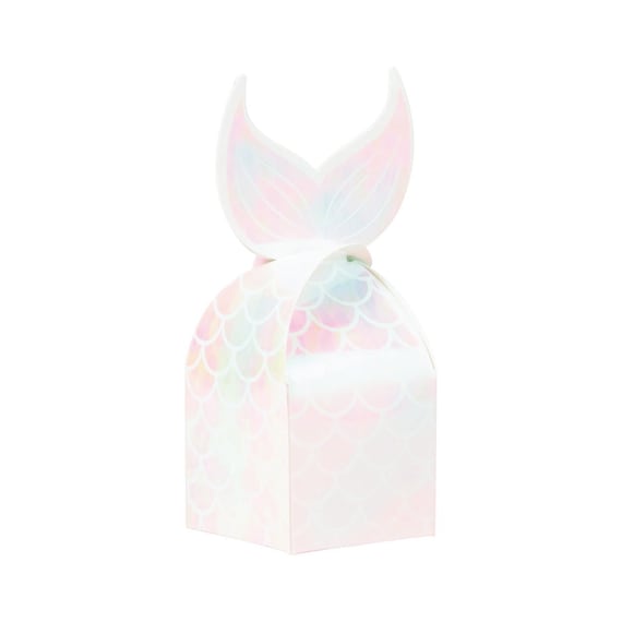 Iridescent Mermaid Tail Favor Boxes 8pk | Birthday Party | Girls Party Favors | Mermaid Treat Bags | Mermaid Snack Box | Favor Boxes Il_570xn