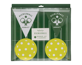 Pickleball Party Banners (Set of 2, 6ft) – Addict Theme Birthday or Bachelorette Decor