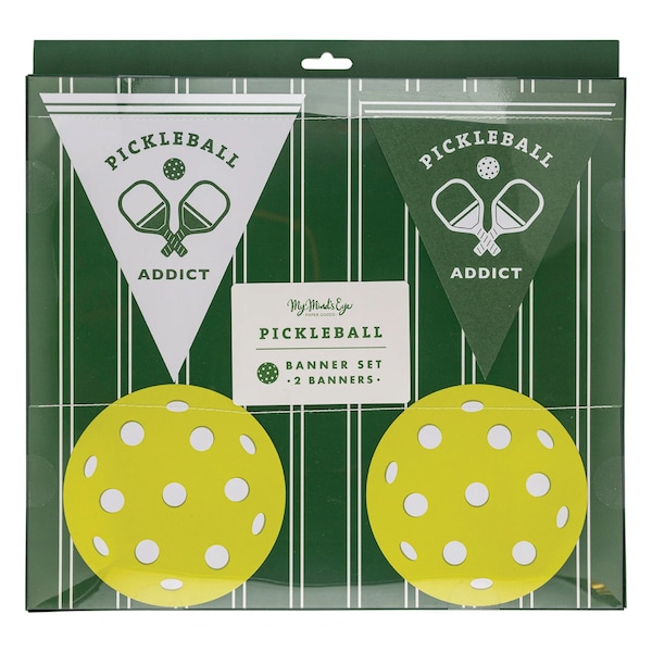 Pickleball Party Banners (Set of 2, 6ft) – Addict Theme Birthday or Bachelorette Decor