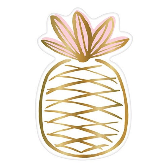 Pineapple Shaped Dessert Plates | Summer Luau Party | Tutti Frutti Birthday Decor | Tropical Bridal Shower | Pack of 8 Paper Plates Il_570xn