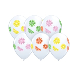Colorful Fruit Slices Balloons 6ct | Two-tti Frutti Birthday | Tutti Frutti Party Decorations | Fruit Baby Shower | Girls First Birthday