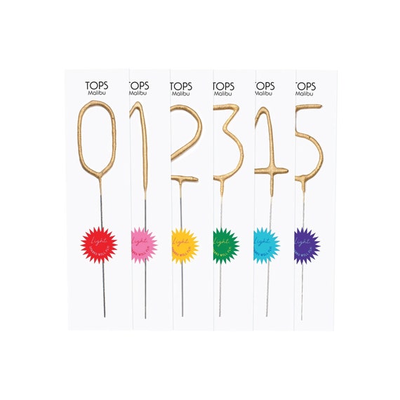 Big Gold Number Sparkler 0-9 | Milestone Birthday Cake Decor | New Year Number Cake Toppers | Anniversary Candles | First Birthday Candle Il_570xn