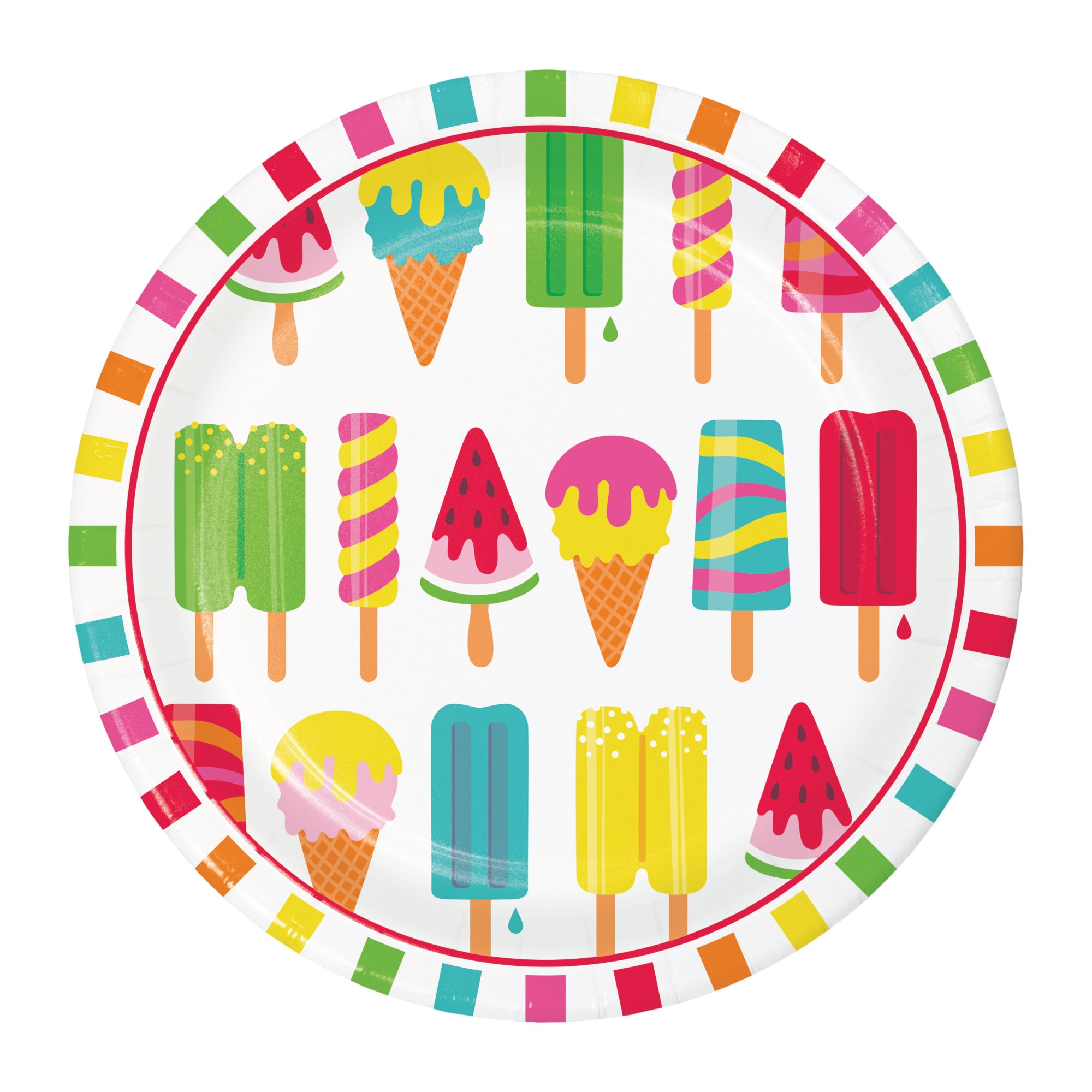 SALE Sweet Summertime Lunch Plates 16ct Ice Cream Birthday Party Heres The Scoop Two Sweet Birthday Pool Party Summer Bash