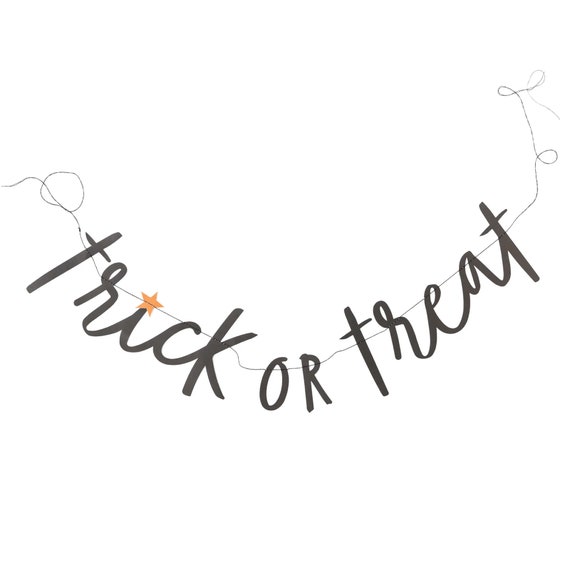 Trick or Treat Halloween Banner 2.5ft | Pink Halloween | Kid's Halloween Party | Spooktacular Birthday | Spooky One | Little Boo | Boo Day Il_570xn