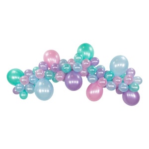Mermaid DIY Balloon Garland Kit 6ft | Mermaid Party Decorations | Mermaid Custom Balloon Arch | Mermaid Birthday Backdrop | Butterfly Party