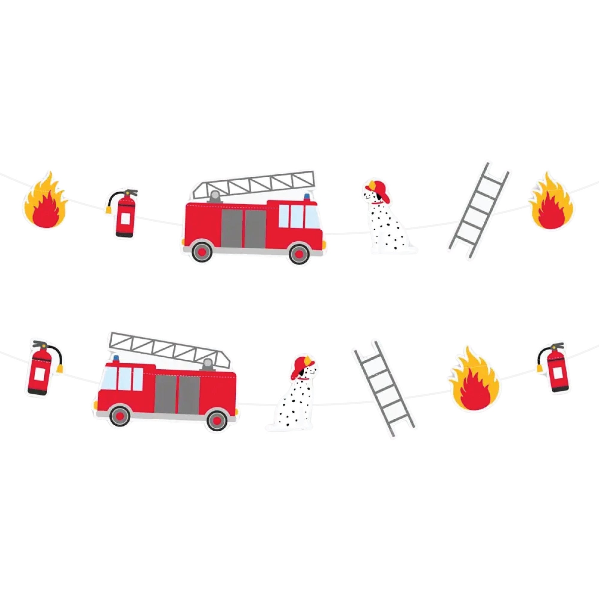 Feuerwehrmann-Party Girlande – 2,1 M Lang, Mit Flammen-Motiv Für Mottopartys & Geburtstage