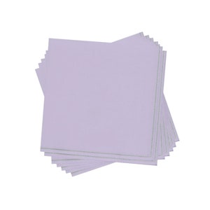 Tovaglioli da pranzo color lavanda e strisce argentate da 20 ct / Tovaglioli viola / Festa viola / Compleanno viola / Compleanno farfalla / Baby Shower viola