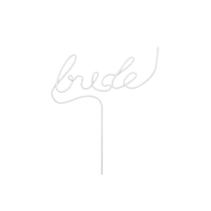 ホワイト BRIDE プラスチック ワード ストロー | ウェディング パーティー ストロー | 再利用可能なプラスチック ストロー | 独身パーティー ストロー | ブライダル シャワー パーティーの記念品