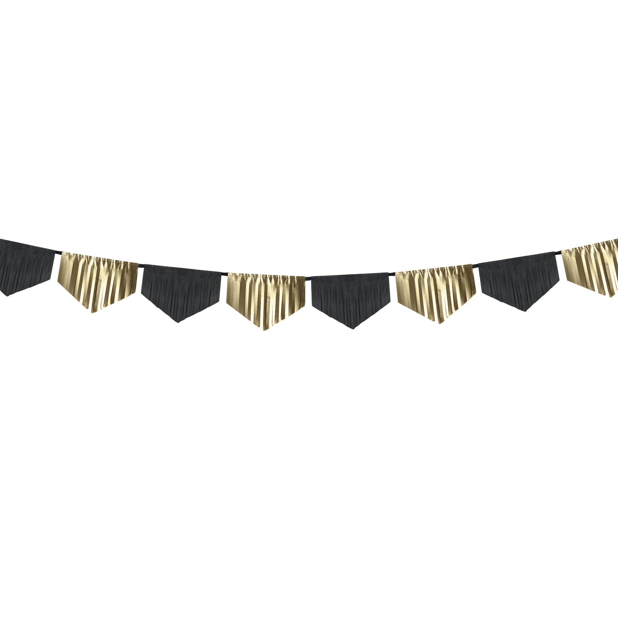 Guirlandes à Franges Métalliques – Lot De 6 – Longueur 3 M – Doré, Argenté, Rouge – Décoration Fête Noël