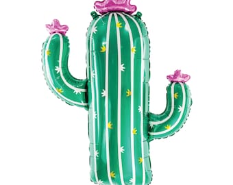 Cactus Balloon 32.5" | Fiesta Decorations | Cactus Party Decor | Tropical Birthday Party | Fiesta Baby Shower | Fiesta Bridal Shower