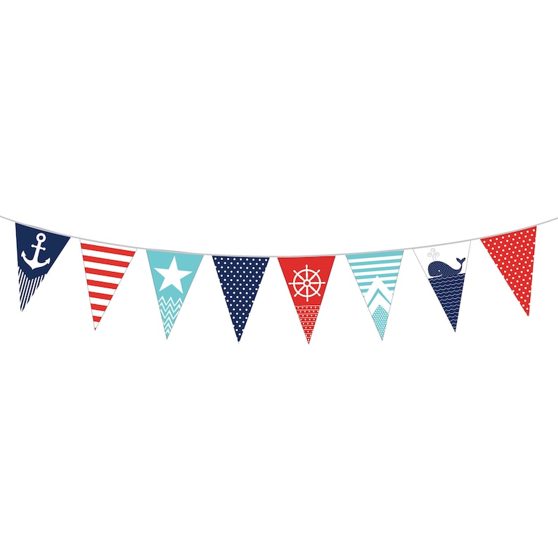 Little Sailor Party Nautical Home Decor Boys First Birthday Nautical Baby Shower Ships Ahoy Nautical Banner 7ft Ahoy It/'s a Boy