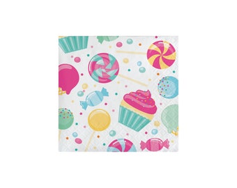 Candy Shop Dessert Napkins 16ct | Candy Shop Birthday Party | Candy Land Christmas Decor | Sweet Shoppe Birthday Favor | Two Sweet Birthday