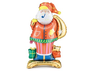 Standing Santa Claus Balloon 33.5in – Christmas Photo Prop & Party Decoration