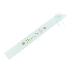 Blue Mom-to-Be Sash | Mommy To Be Sash | Boy Baby Shower Sash | Maternity Sash | Pregnancy Sash | Belly Sash | Blue Baby Shower Accessories