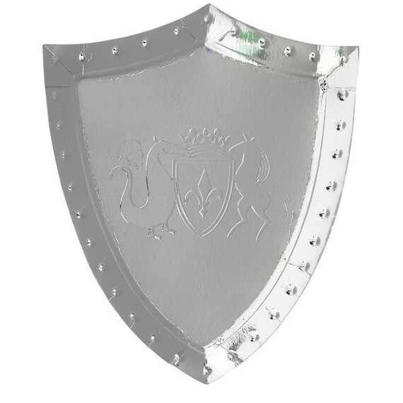 Knight Shield Plates | Knight and Dragon Party | Knight Birthday Party | Knight & Princess Party | Pack of 8 Meri Meri Lunch Plates Il_570xn