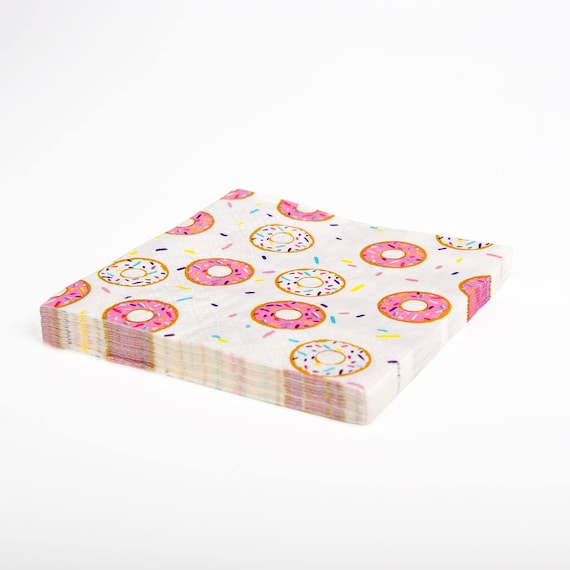 Donut Paper Lunch Napkins 20ct | Donut Birthday Party | Donut Party Decor | Donut 1st Birthday Party | Donut Grow Up | Donut Baby Shower Il_570xn