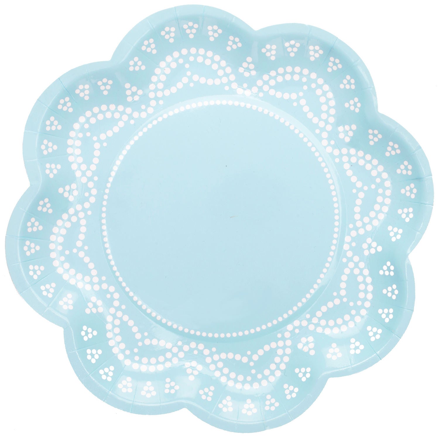 Plates Lovely Lace Pastel Blue Paper Plates 8 Etsy