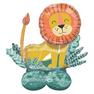 43&quot; AirLoonz Lion Balloon | Safari Birthday | Lion Party Decor | Wild One Birthday | Two Wild Decor | Jungle Baby Shower | Zoo Birthday