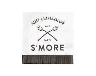 Roast Marshmallows & Party S'more Dessert Napkins 20ct | S'more Station | S'more Baby Shower | S'more Fun Backyard Bonfire | S'more Birthday