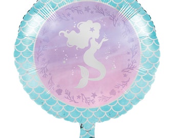 Shimmer Mermaid Foil Balloon – Under the Sea Birthday & Summer Party Decoration