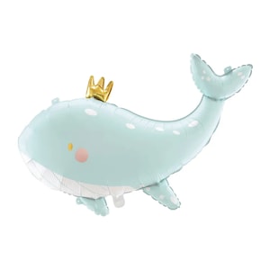 Blue Baby Whale Balloon 30.5&quot; | Whale First Birthday | Whale Baby Shower Balloon | Under The Sea Party | The Big One | Ocean Baby Shower