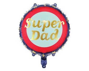 Super Dad Foil Balloon 14in  | Father's Day Celebration | Dad's Birthday Decor | Party Decorations | Father's Day Balloon