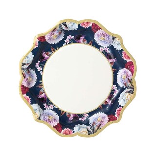 100 Piatti Di Carta Floreali 22,9 Cm – Usa E Getta, Impermeabili, Per Feste Primaverili, Compleanni, Matrimoni, Baby Shower