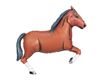 Brown Horse Foil Balloon 43in – Kentucky Derby, Rodeo & Western Party Decoration