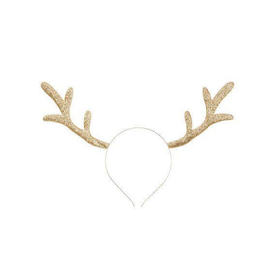 Gold Reindeer Antlers Headband 1ct | Christmas Favor | Christmas Birthday Party | Rudolph Headband for Kids | Christmas Outfit Accessory Il_570xn