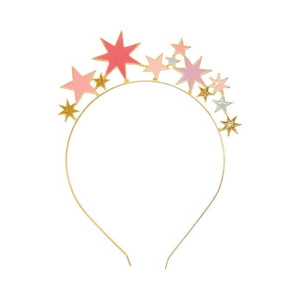 Rose Star Headband 1ct | Pink Birthday Hairpiece | Rose Birthday Party Decor | Sweet 16 | 21st Birthday | Girls Birthday Decor | One Size