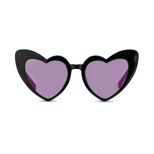 Schwarze Herz-Kunststoff-Sonnenbrille | Bachelorette Party Mitbringsel | Herz Bachelorette Sonnenbrille | Kuss Die Fräulein Auf Wiedersehen | Valentinstag Gastgeschenk