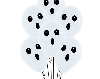 Spooky Ghost Balloons (6ct) - Halloween Party Decorations for Kids or Boo Bash
