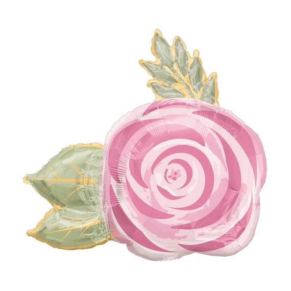 Pink Floral Foil Balloon 30in | Rose Garden Tea Party Balloon | Tea Party Birthday Decoration | Floral Bridal Shower | Mother's Day Balloon Il_570xn