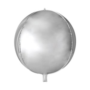 Silver Orbz Balloon 32in | Sphere Balloon | Round Balloons | Silver Balloon for New Year&#39;s Eve Party, Graduation, Bachelorette, Birthday