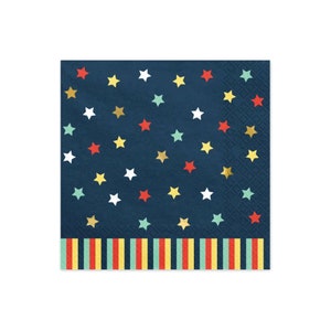 Multicolor Star Lunch Servietten 12ct | Up Up & Away Flugzeug Babyparty | Wie die Zeit vergeht Erster Geburtstag | Flugzeug Geburtstag | Flugzeug Party