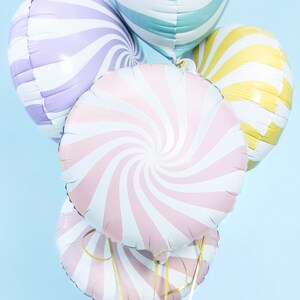 Pastel Candy Swirl Balloon 18 Candy Land Party Decor Candy Christmas Party Nutcracker Birthday Party Candy Swirl Balloon image 4