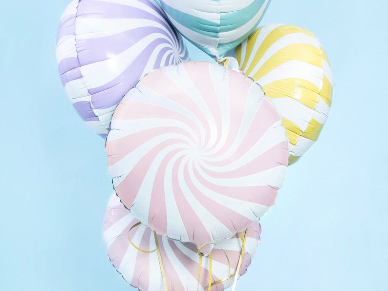 Pastel Candy Swirl Balloon 18 Candy Land Party Decor Candy Christmas Party Nutcracker Birthday Party Candy Swirl Balloon image 4