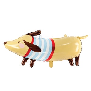 Dachshund Foil Balloon 36&quot; | Dog Birthday Party Balloon | Let&#39;s Pawty | First Birthday | Puppy Baby Shower | Puppy Party | Adopt a Pet Party