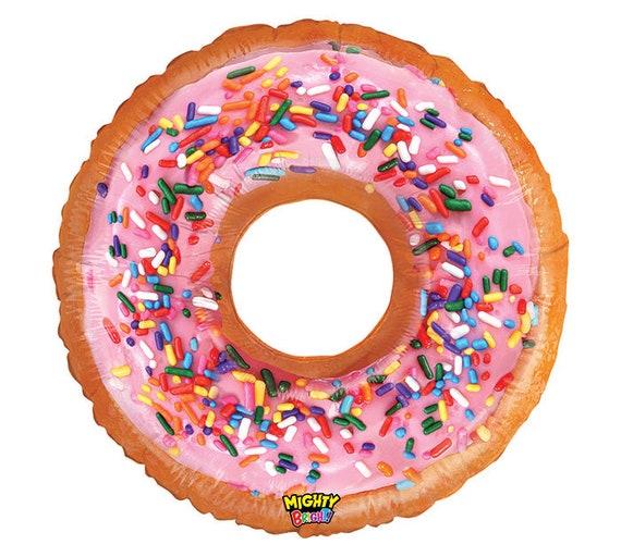 Donut Balloon with Sprinkles 30" | Donut Birthday Party | Donut Grow Up | Donut Theme Party | Mylar Ballon Il_570xn